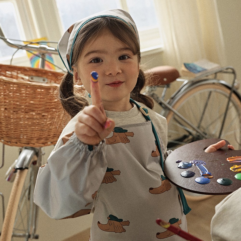 오우아스튜디오 유아 아동용 방수 앞치마 두건 팔토시 3종 세트 남여공용 19,400원