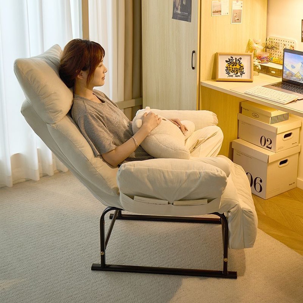 1인용리클라이너 각도조절 소파 등받이 의자 낮잠소파, 베이지 110,000원
