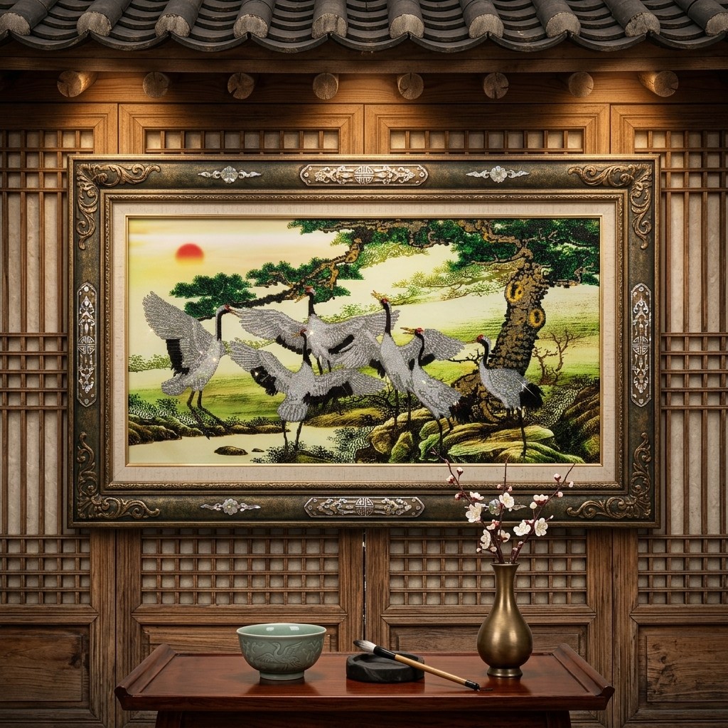 동대문보석십자수DIY 소나무와 두루미3D 특대형125 x60cm 부분부착 대형 풍수지리 금전운 압도적인 퀄리티 취미 인테리어, 1개, 소나무와 두루미3D 특대형125 x60 80,000원