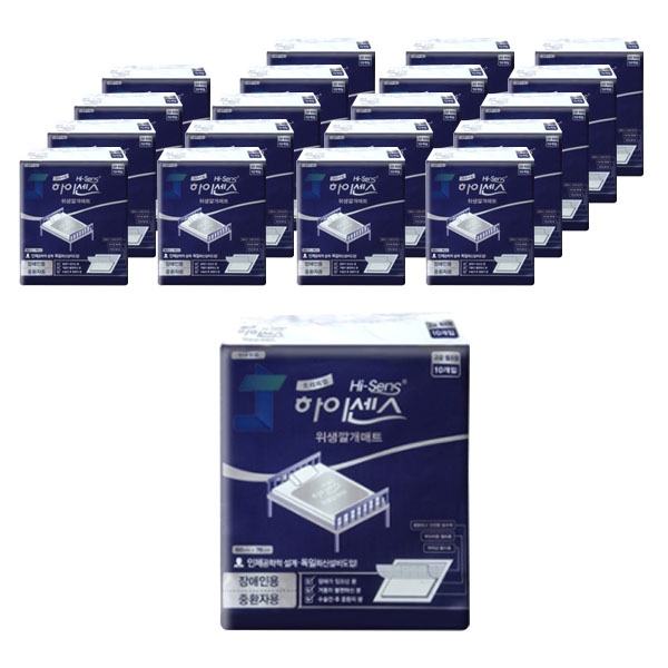 하이센스 남녀공용 위생 깔개매트 60 x 76 cm, FREE(onesize), 10개입, 20개 45,000원