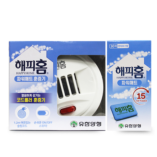 해피홈 파워매트 훈증기+파워매트 리필30매 코드롤러 8,500원