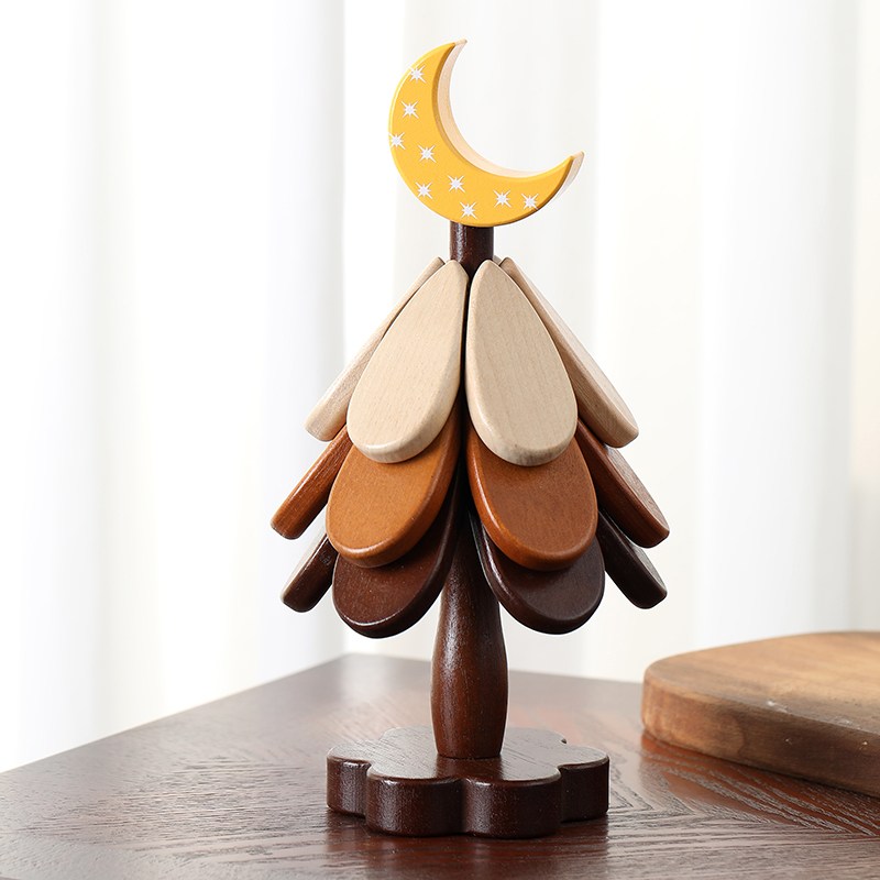 [봄맞이 인테리어 한정특가] 케이연 원목 냄비받침 컵받침, 크리스마스 트리 인테리어 성탄절장식 연말파티, 선물상자포장, 노랑달님, 1개 22,900원