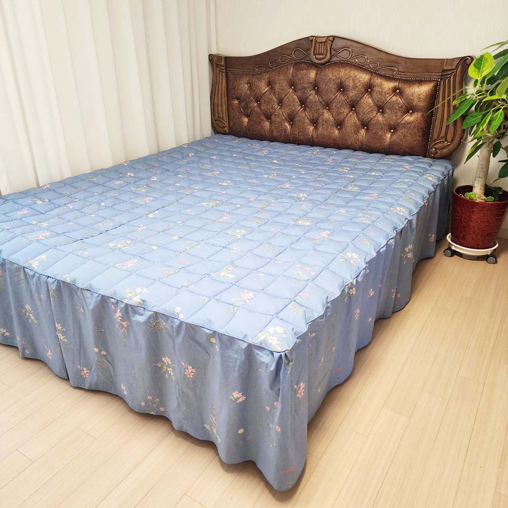 순면 패밀리 숏침대 치마형 숏베드 바이오 프린트 투매트리스 돌 침대커버 스커트제작 118,000원