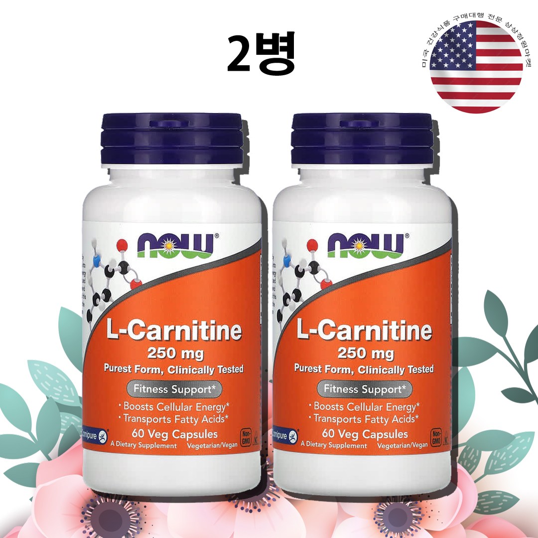 나우푸드 L-카르니틴 250mg 베지 캡슐 글루텐 프리 비건 36,400원