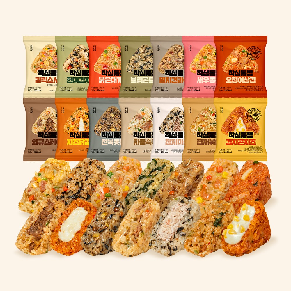 작심닭 작심통밥 귀리주먹밥 14종 혼합, 100g, 14개 28,900원