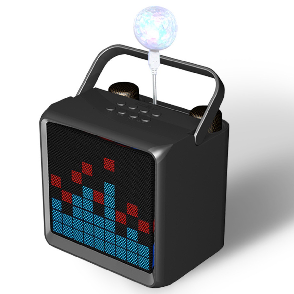 마농 가정용 휴대용 캠핑용 블루투스 노래방 기계 듀얼마이크 스피커 노래반주기 WAVE, 퓨어화이트 59,000원