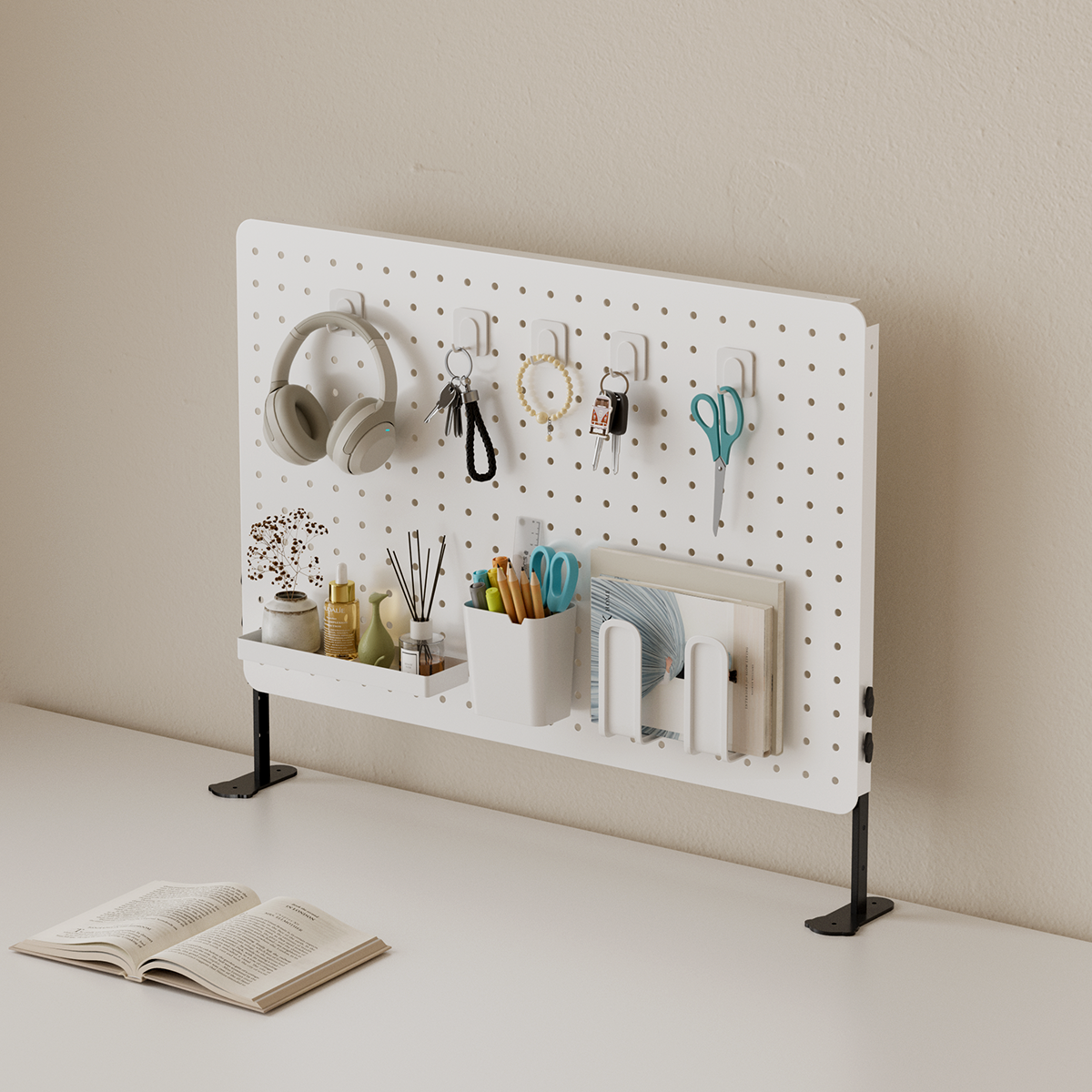 LUCKYOO 책상 수납 타공판 높이조절 파티션 DIY 악세서리 27,810원