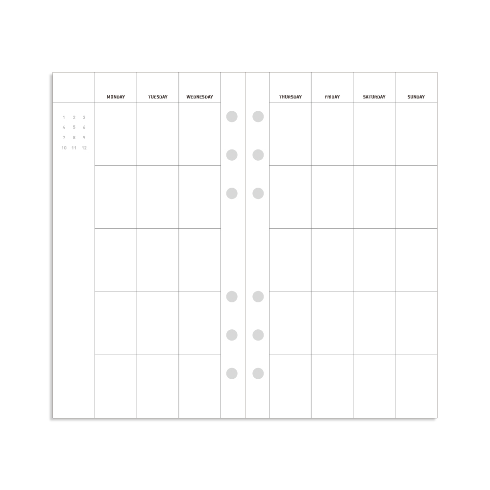 데이스테이션 A6 B6 6공 바인더 먼슬리 플래너 월간속지 2,300원