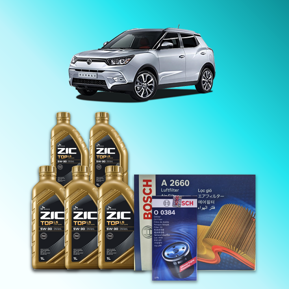 티볼리 (X100) 1.6 디젤 엔진오일세트 SK 지크 탑 LS 5W30 (ZIC TOP LS) 95,300원