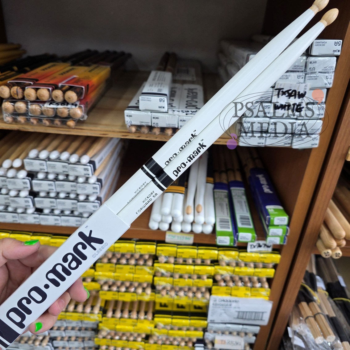 PROMARK 프로마크 미국산 클래식 포워드 5A 히코리 우드 드럼스틱 화이트 색상 TX5AW-WHITE 26,400원