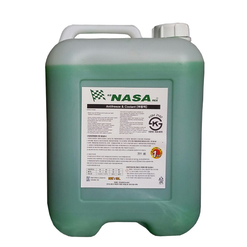 KS정품 NASA 나사 4계절 부동액 냉각수 원액 18L 말통 그린 (녹색) 2년4만Km 80,000원