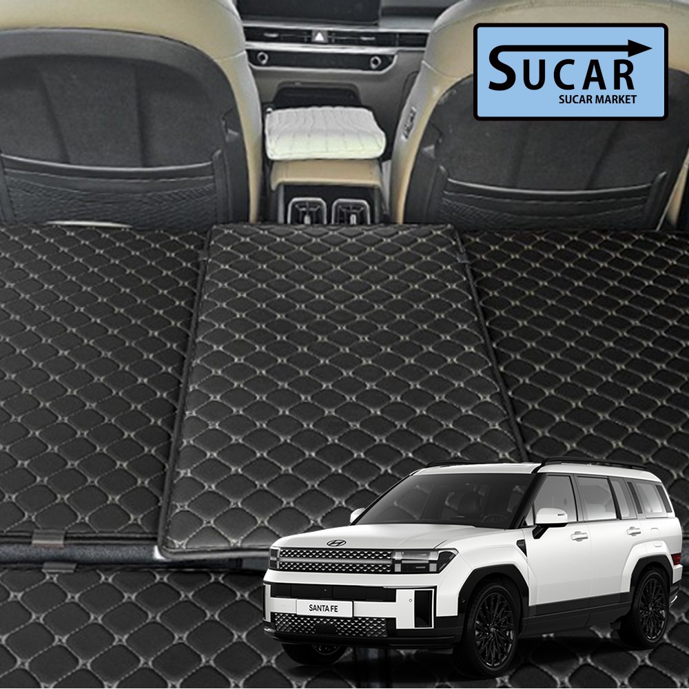 현대 싼타페 MX5 프리미엄 차박 평탄화매트 고강도 틈새연결 확장보드 자동차 차량 바닥 카 트렁크 1P, 블랙+베이지 29,000원