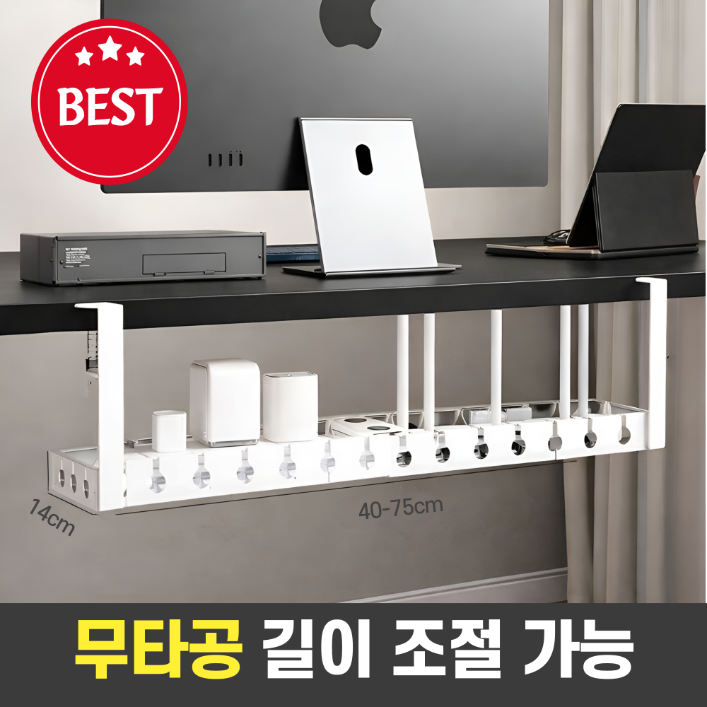 이세힐 멀티탭 거치대 컴퓨터 선정리 19,800원