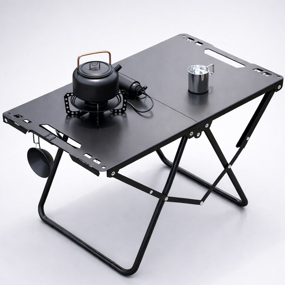 캠프텐버 IGT 휴대용 접이식 캠핑테이블, 카본 블랙, 현재가 21,000원