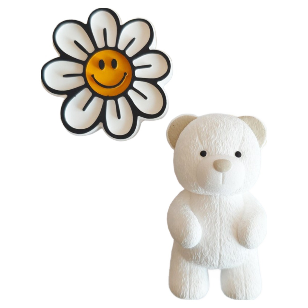유니크센트 1+1 곰돌이와 데이지 석고방향제 차량용, 잉글리쉬페어&프리지아, 1개 14,900원