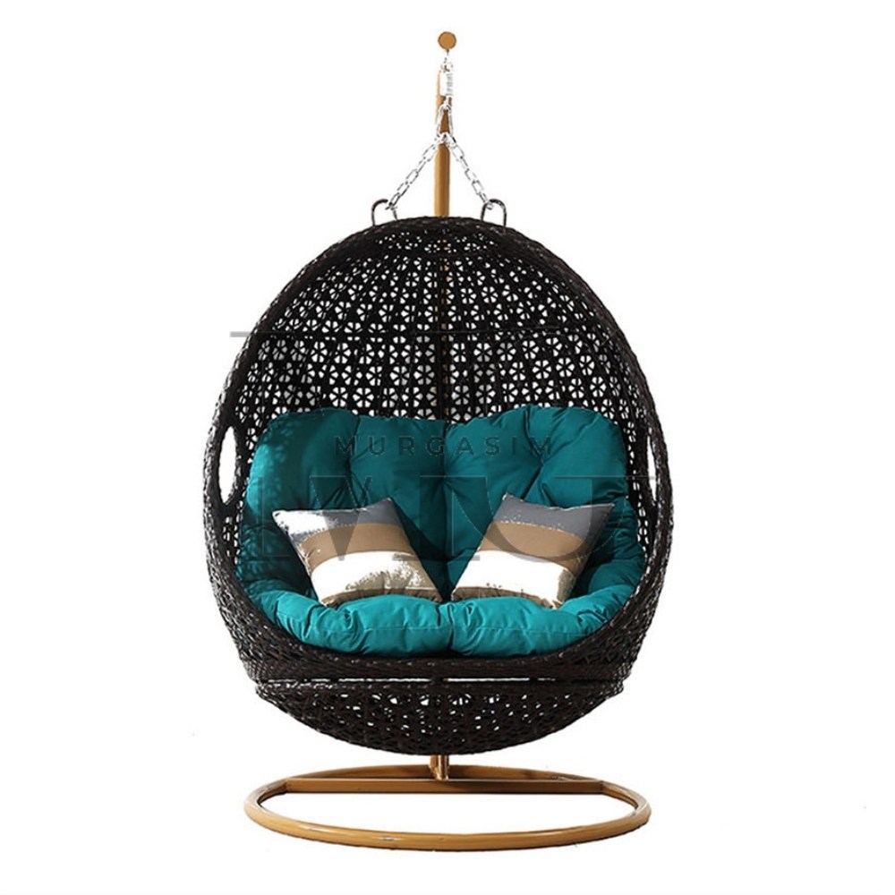 뮤르가즘 2인용 원형 행잉체어 (블랙) 나무그네 1,334,800원