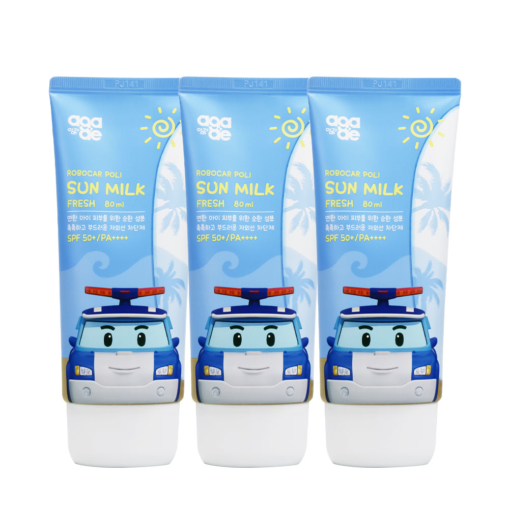 아가애 로보카폴리 썬밀크 FRESH SPF50+ / PA++++, 80ml, 1개, 3개, 80ml 33,200원