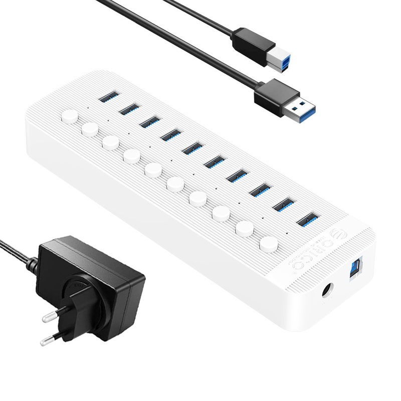 오리코 10포트 유전원 USB허브 CT2U3-10AB 71,000원