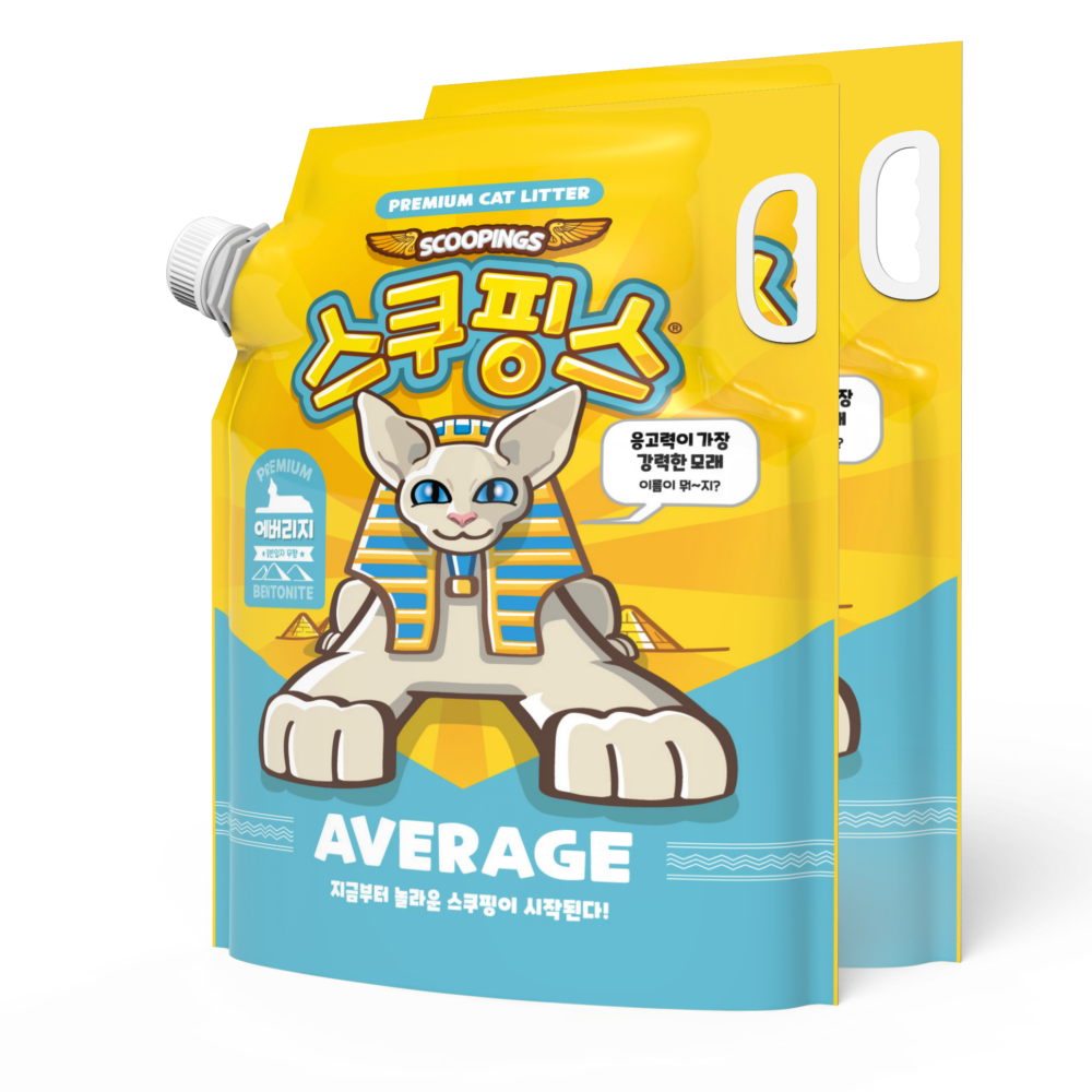 스쿠핑스 에버리지 언씬티드 고양이 모래, 9kg, 2개, 무향 36,570원