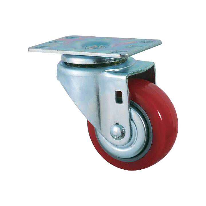 캐스터코리아 경량 적색 바퀴 3인치(75mm) 회전형 고정형 브레이크 3인치, 1개 4,300원