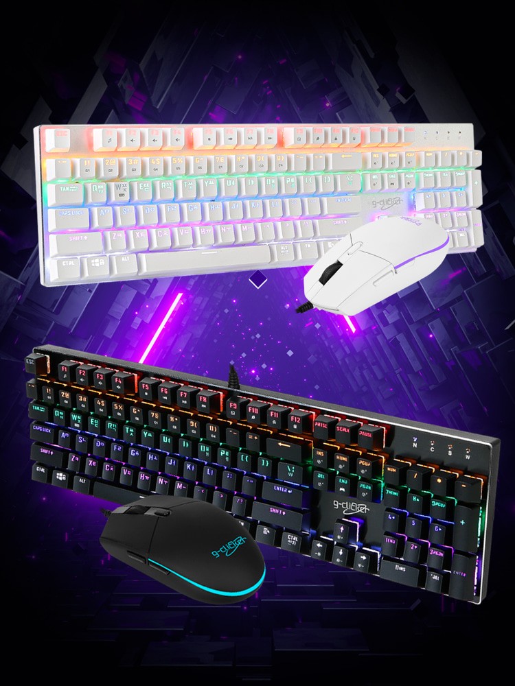 지클릭커 슈퍼히어로 GMK-510X 기계식 게이밍 유선 키보드마우스 세트 44,410원