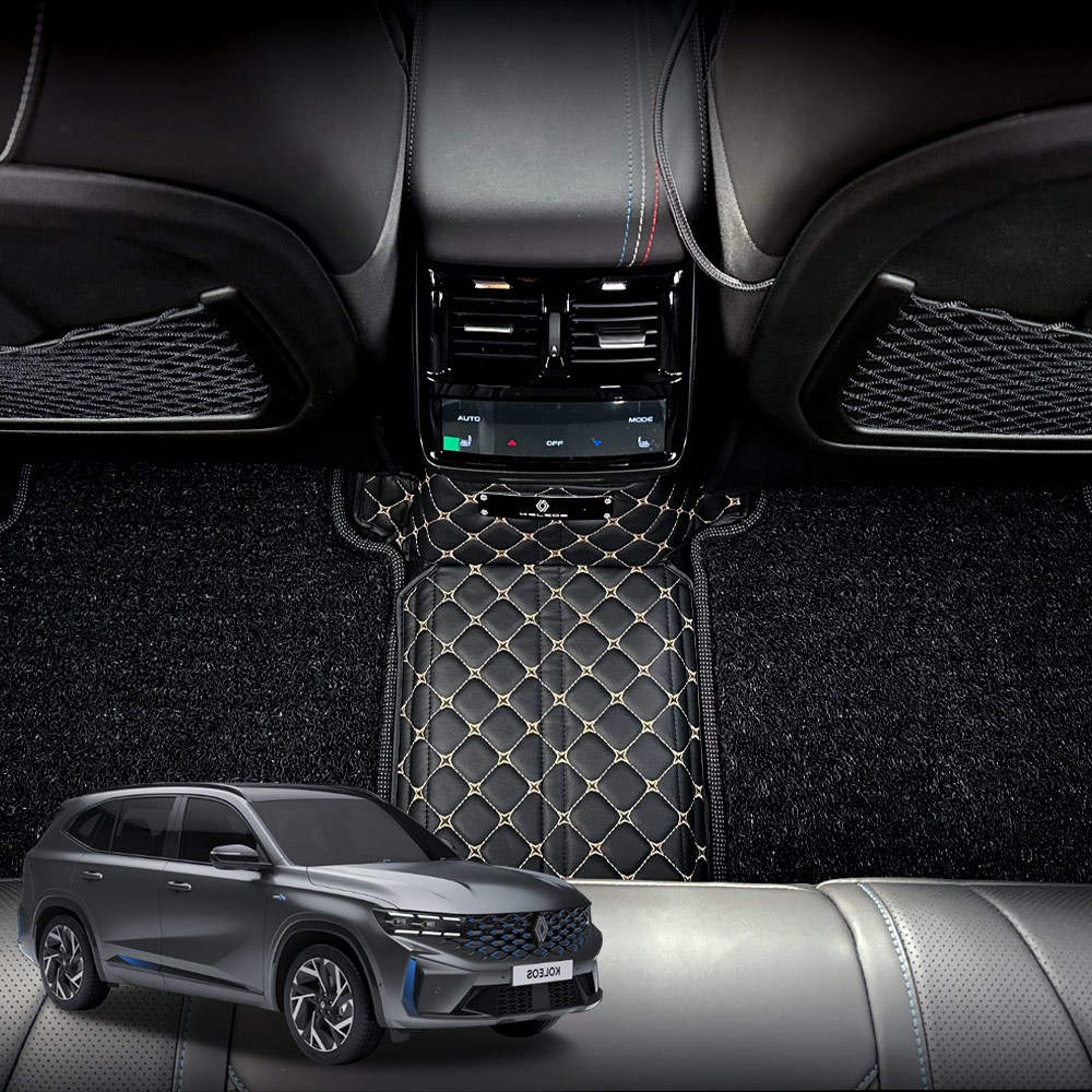 닥쏘오토 뉴 르노 그랑 콜레오스 전용 2열 센터 콘솔매트 5가지 컬러 국내제작, 블랙+블랙스티치 35,000원