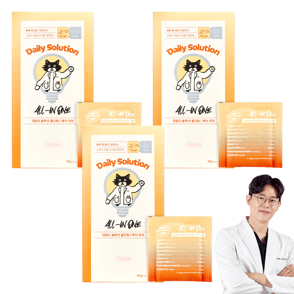 닥터펠리스 고양이 데일리 솔루션 트릿 올인원 영양제 북어 44,700원