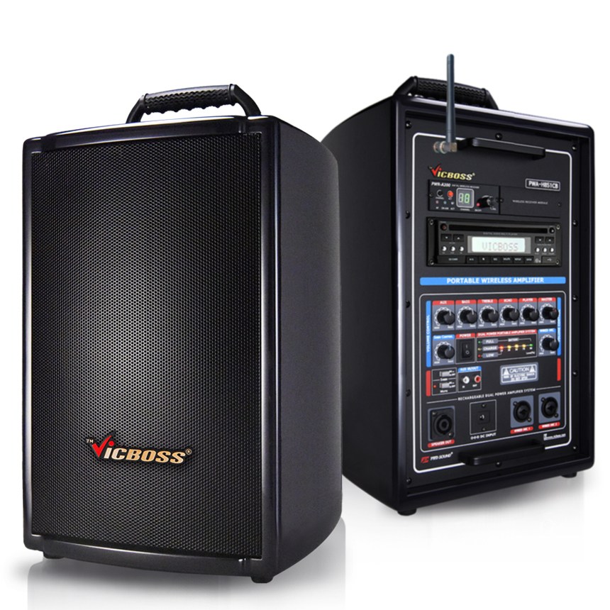 VICBOSS PWA-H851CB 300W 블루투스,CD 이동식앰프 충전용, 핀마이크 1,080,000원