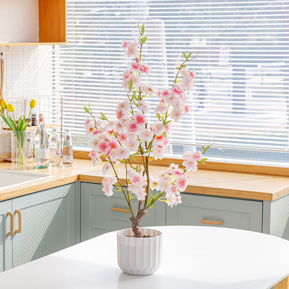 행복한마을 조화 봄 벚꽃 + 화분 세트, 핑크, 1세트 26,870원