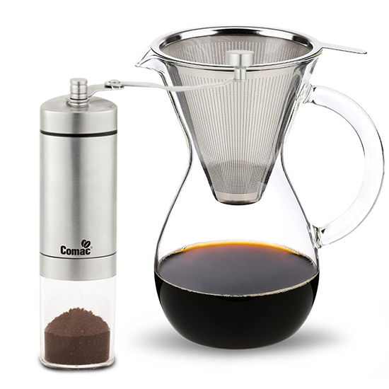 코맥 스텐필터 카라페 커피드립 세트 600ml DG1 + 세라믹날 커피밀 M7 28,250원