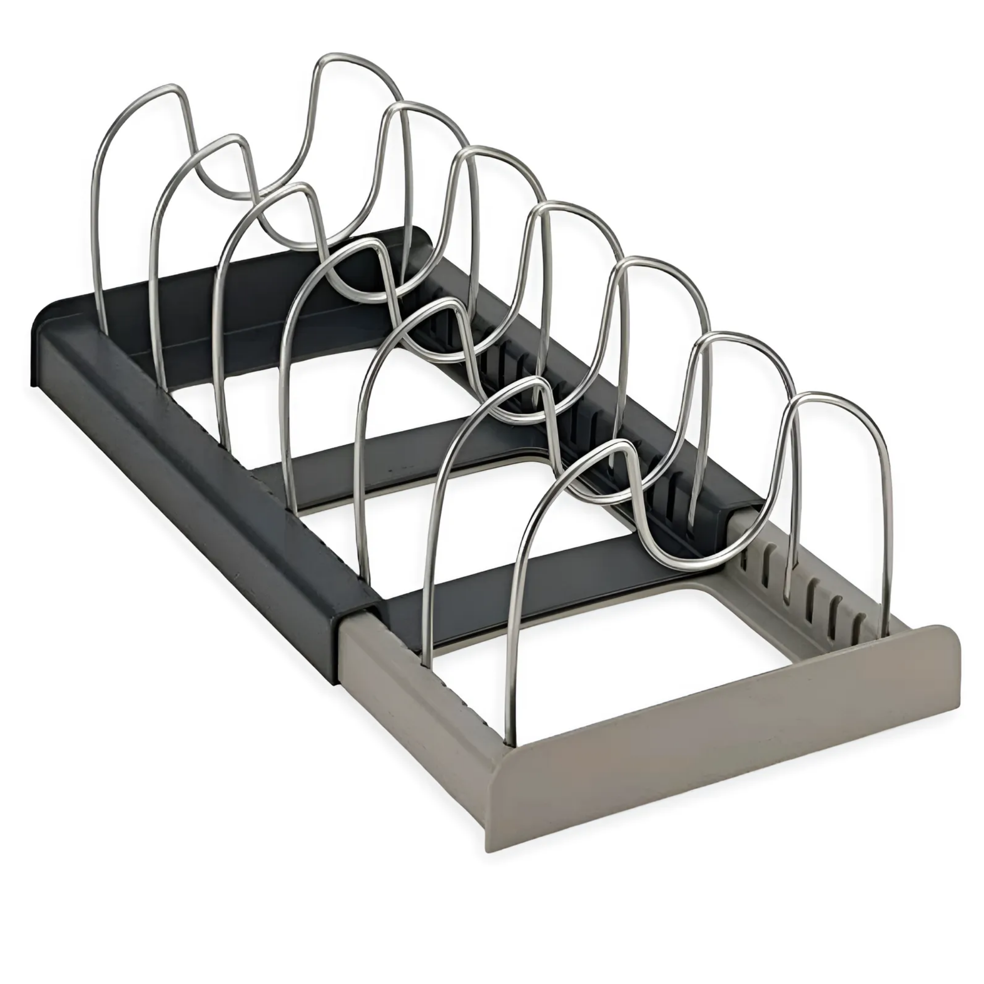 팬앤팟 길이조절 슬라이딩 후라이팬 정리대 냄비 접시 그릇 수납 확장형 스테인레스 선반 10,750원