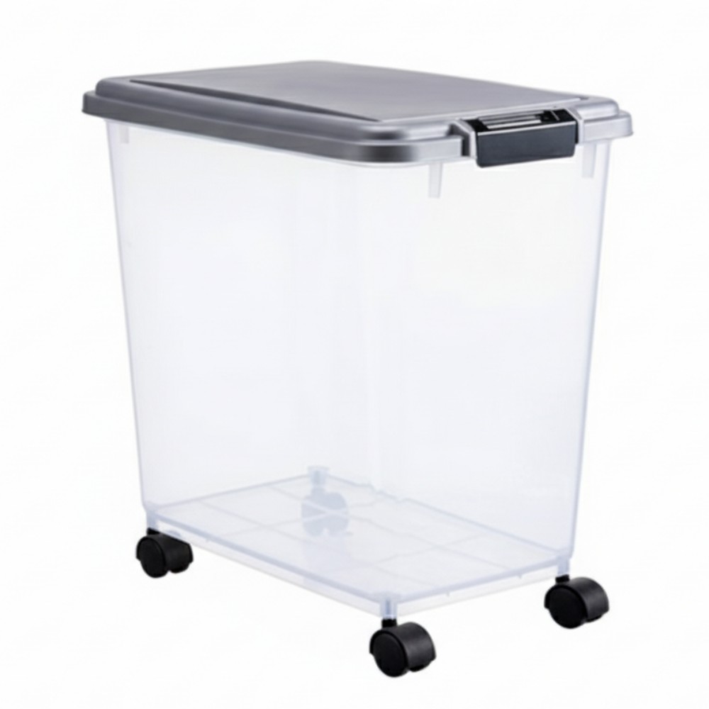이동식 쌀통 대용량 가정용 밀폐 보관함 보관통 밀가루 사료 바퀴달린 잡곡통, 1개, 그레이 53,100원