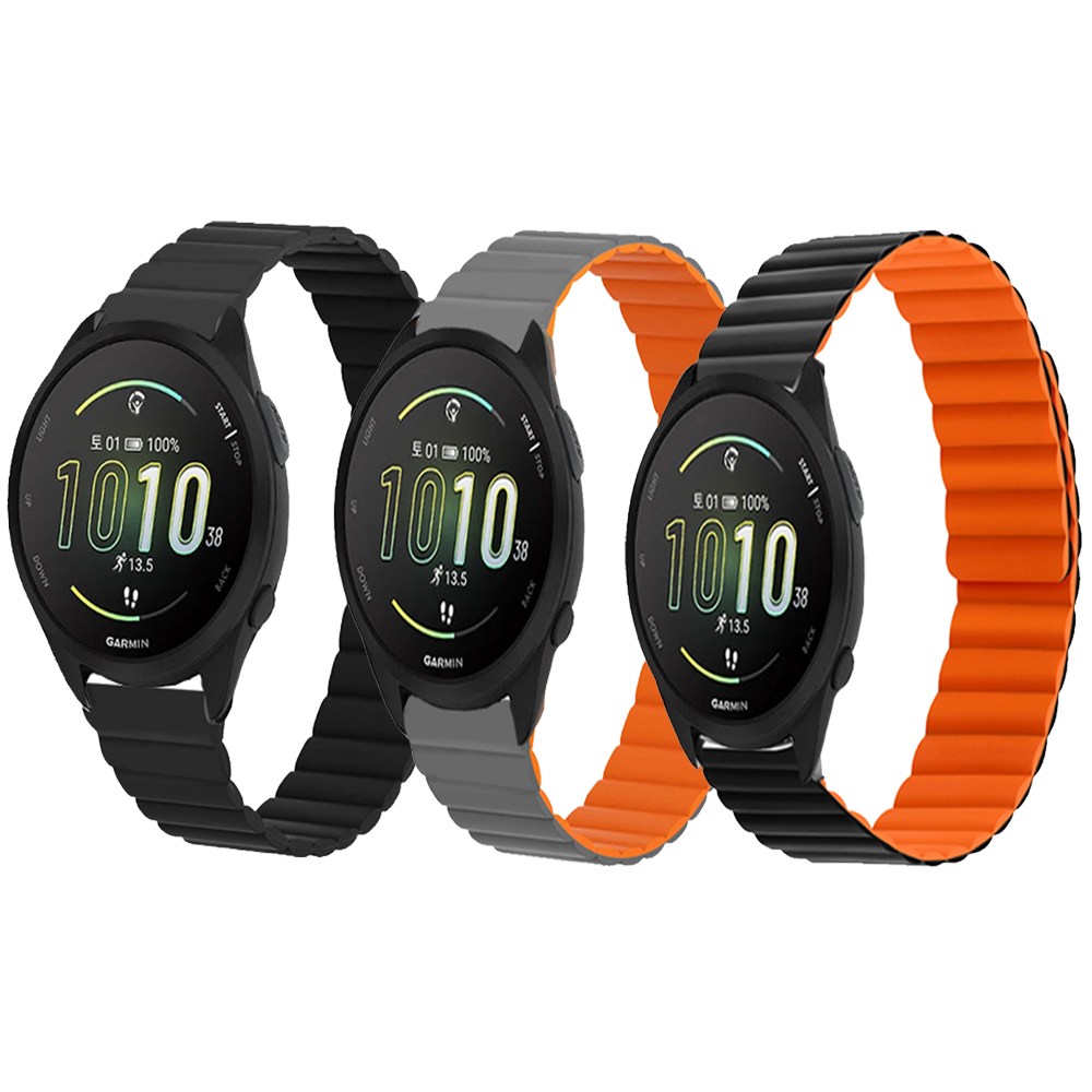 가민 워치 포러너 러닝 스마트워치 자석 우레탄 밀레니즈 시계줄 55/165/245/255/265/645/745, 블랙, 1개 13,900원