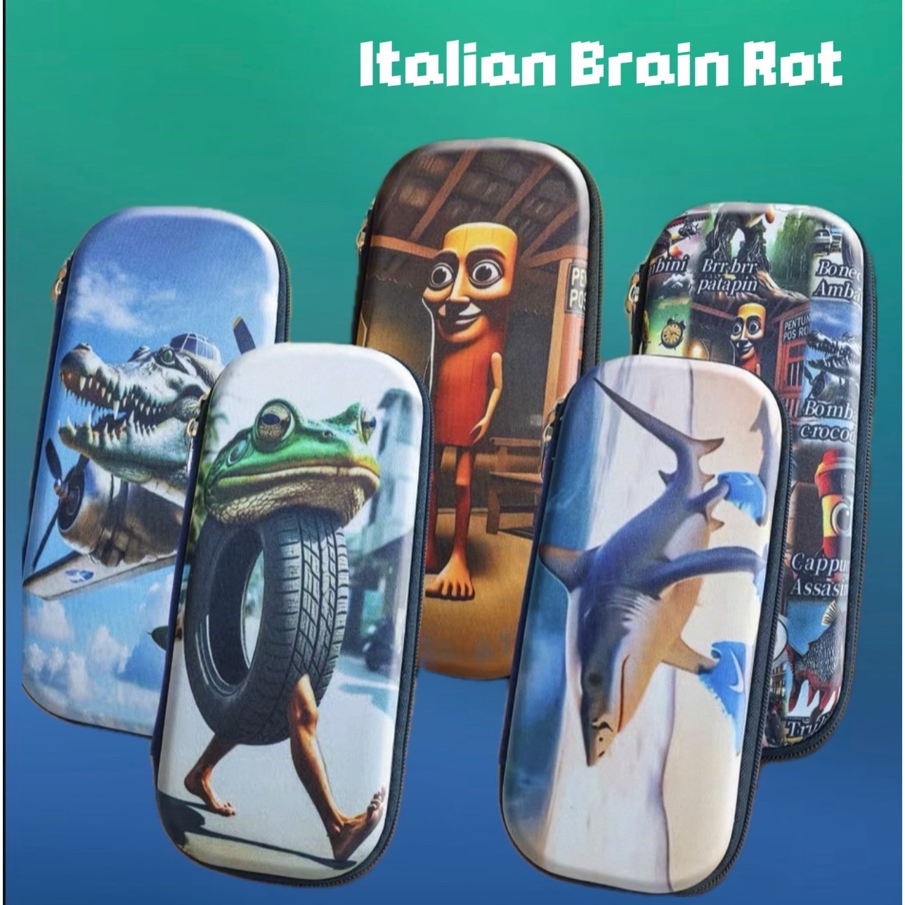 이탈리안 브레인롯 하드탑 필통 펜슬케이스 9,900원