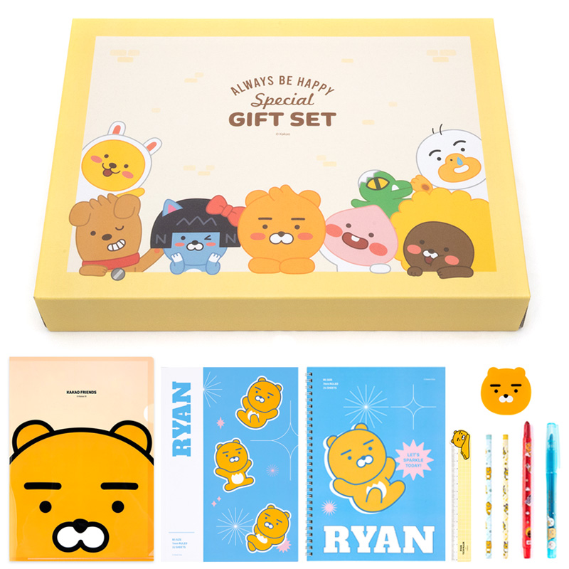 [카카오프렌즈 으뜸 문구세트3] 학용품 문구류 학용품세트 단체선물 초등학생단체선물 카카오문구세트 문구팬시 초등학생학용품 회사웰컴키트 어린이문구세트 학용품선물세트 7,400원