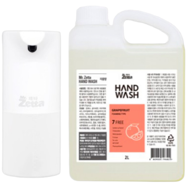 미스터제타 핸드워시 디스펜서 + 대용량 리필 자몽, 1개, 2L 22,900원