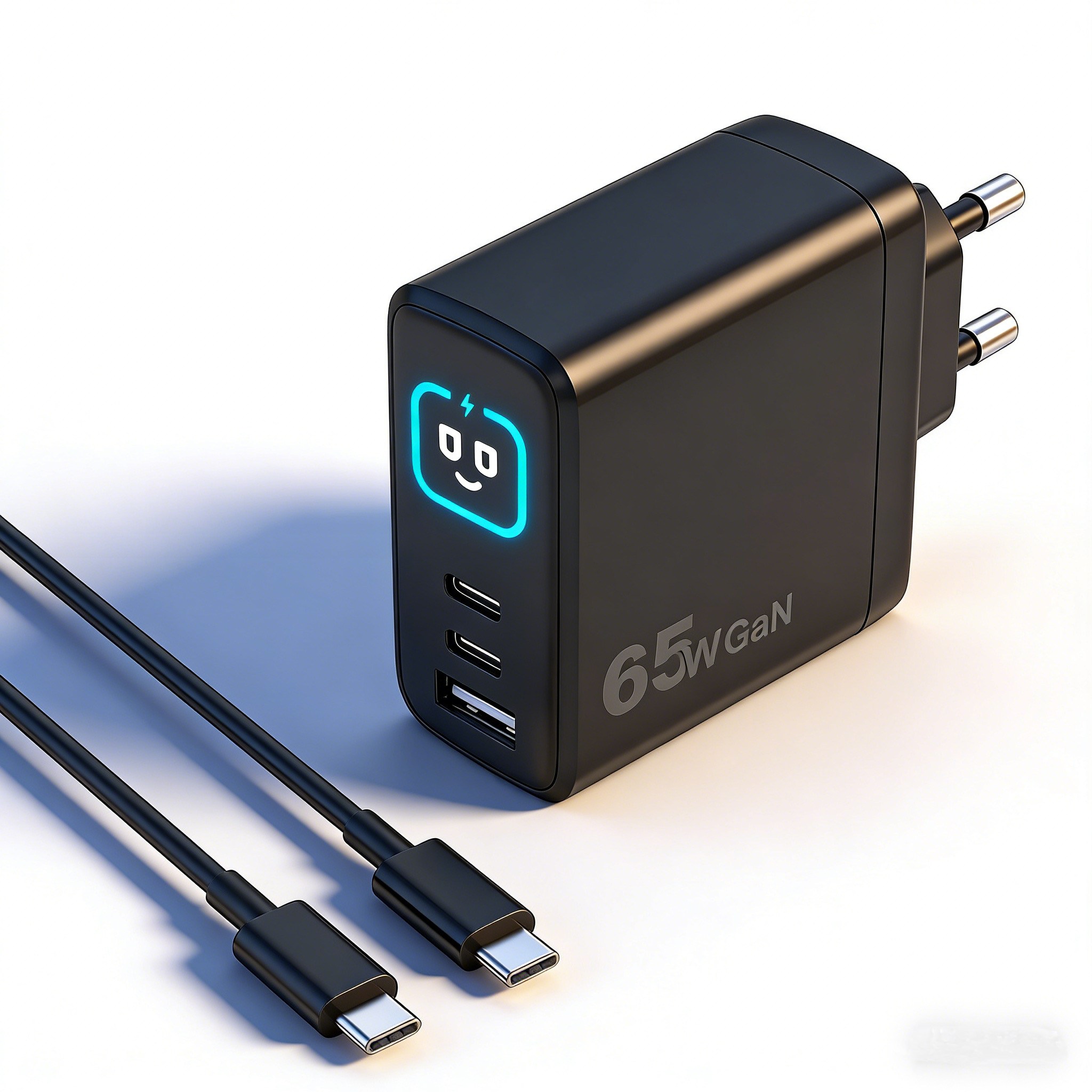 65W GaN 접지 3포트 초고속 충전기, 1개, 블랙, 현재가 32,700원