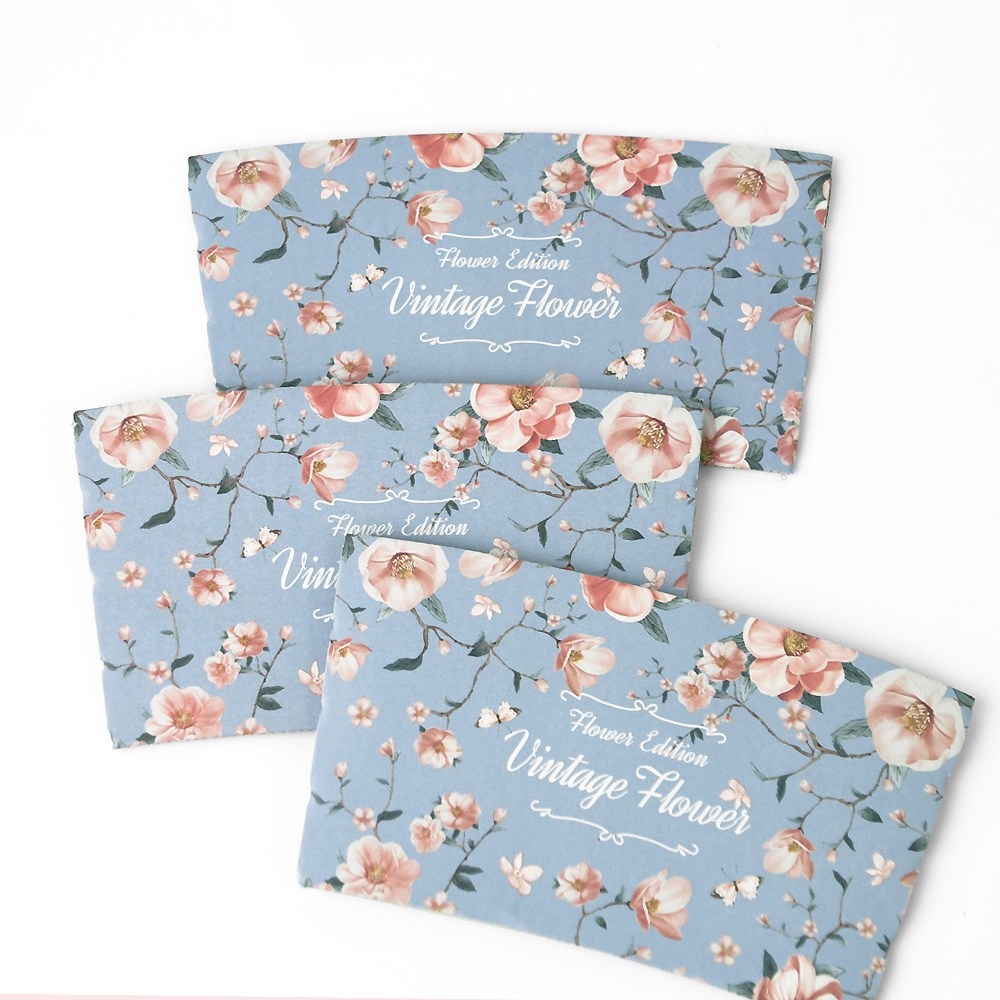 빈티지플라워 12/16온스 컵홀더 1000개 32,800원