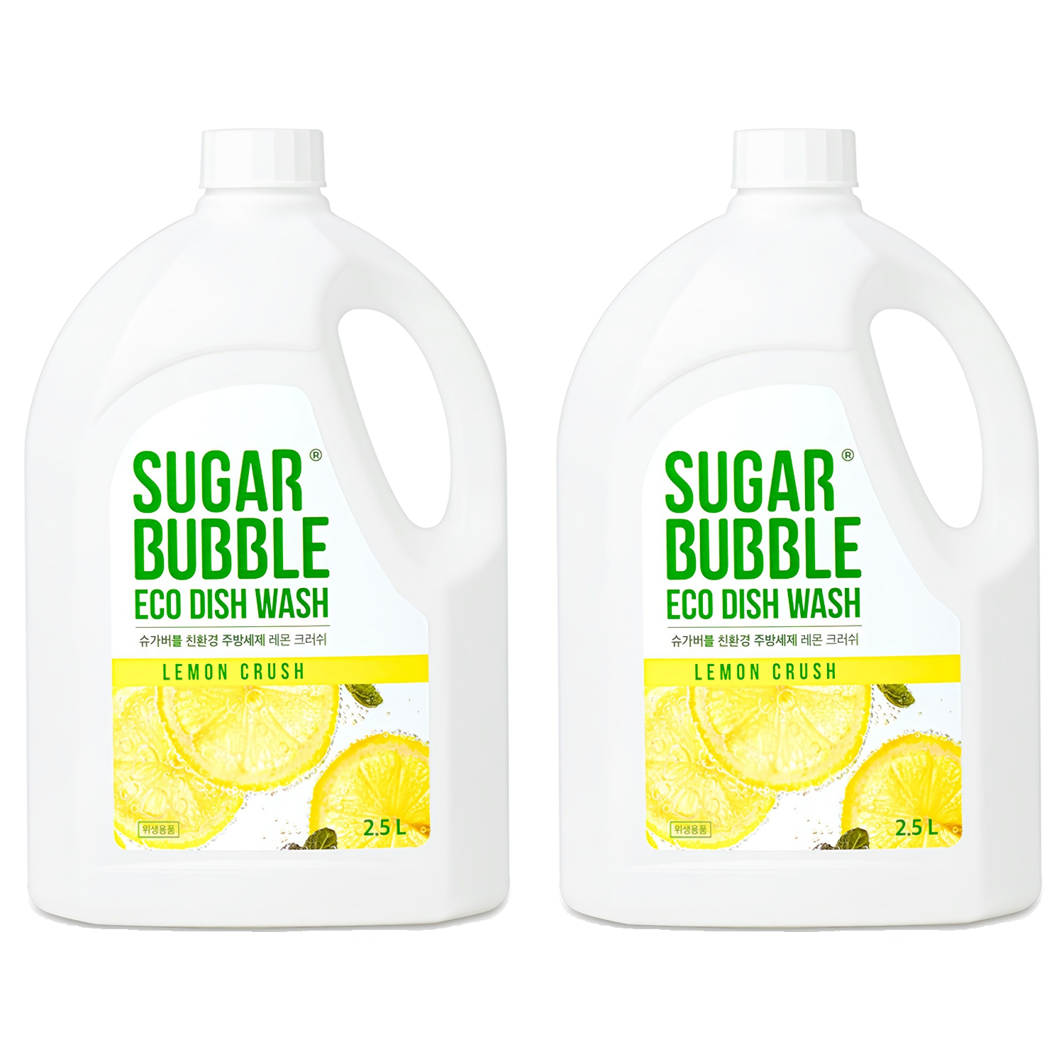 슈가버블 주방세제 레몬 크러쉬, 2.5L, 2개 13,400원