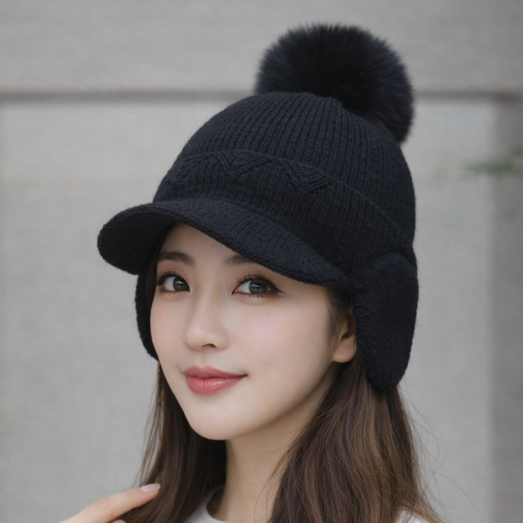 유앤아이백 귀마개 방울 니트 캡 12,500원