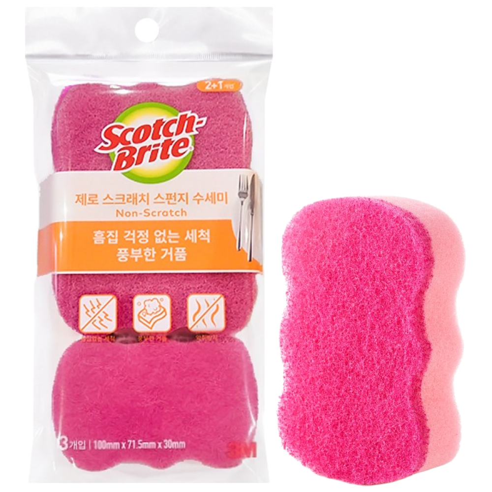 [3M]스카치브라이트 제로 스크래치 스폰지 수세미 5,500원