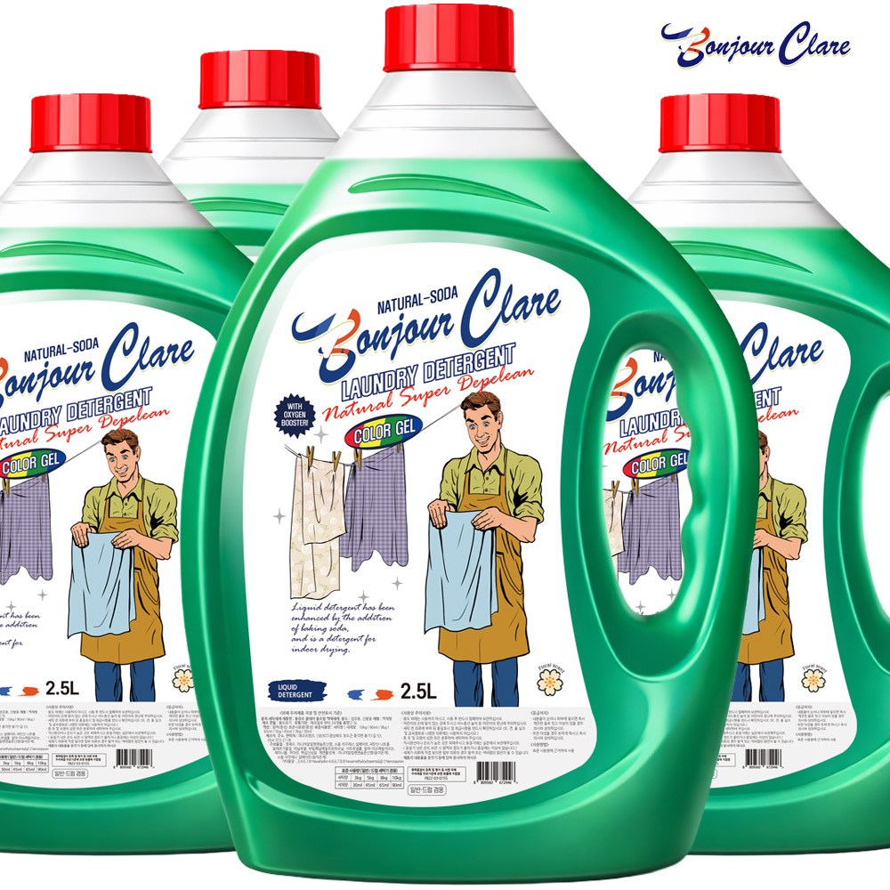 봉쥬르끌레어 컬러젤 액체세제 프로방스 플로랄향 2.5Lx4개 / 실내건조 세탁세제 중성세제 6,770원
