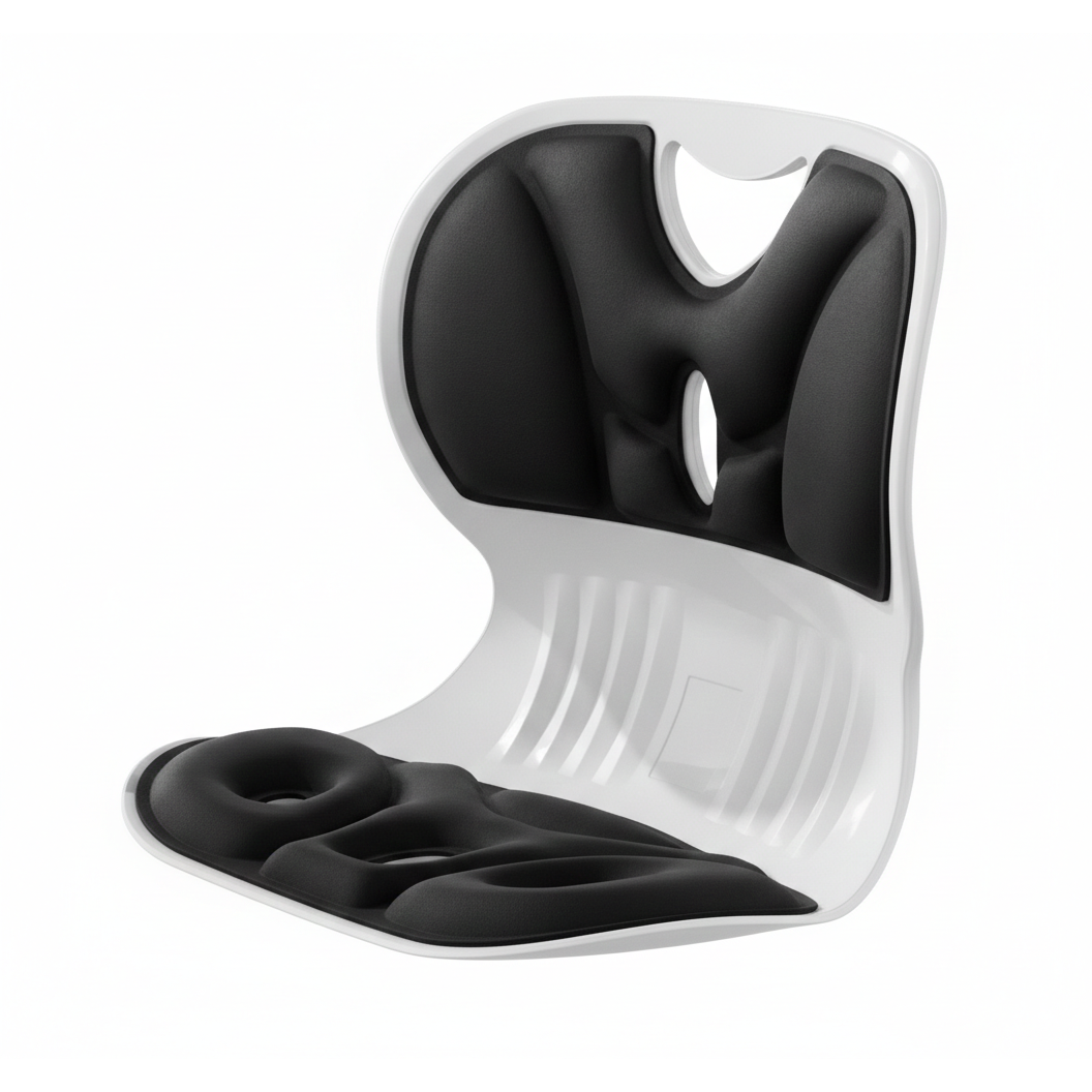 허리 밀착 지지 커블체어 바른자세 좌식 등받이 의자, 블랙 10,900원