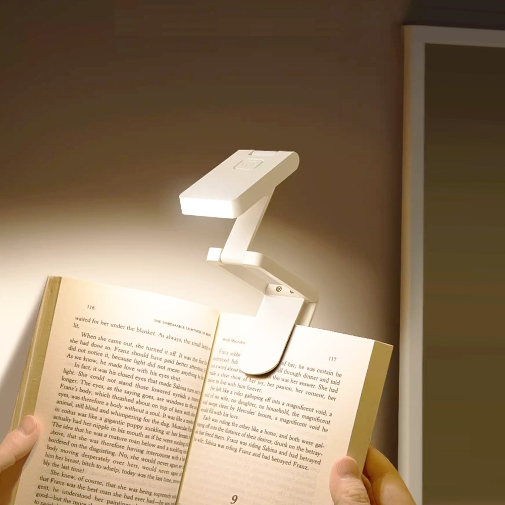 리와트 무선 미니스탠드 집게 클립 북라이트 독서등 휴대용 LED 공부등 LC-127, 화이트 12,000원