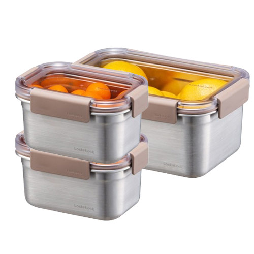 락앤락 스텐 모듈러 밀폐용기 세트 [+가쯔 용기] 반찬통 냉장고/냉동실 정리 소분 보관 수납 오븐/에어프라이어/식기세척기 사용 가능 49,800원