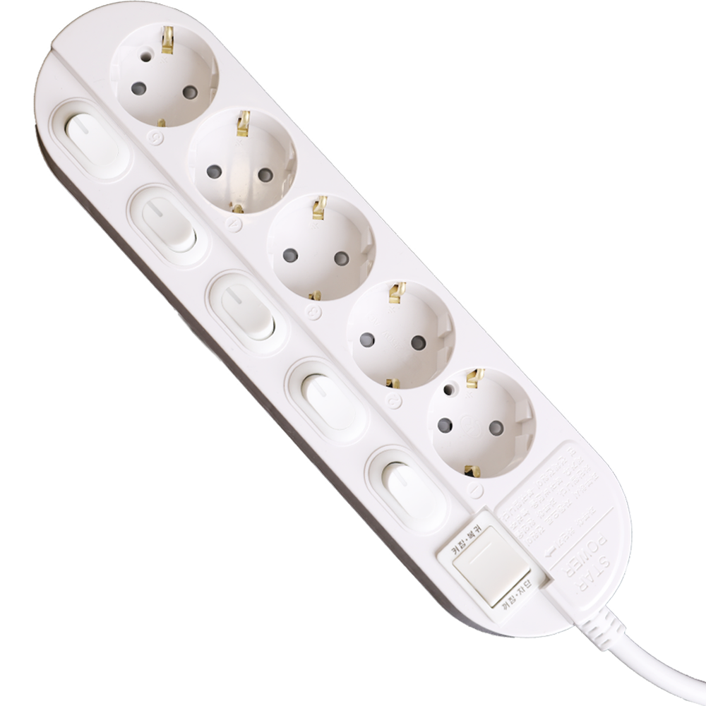 이어지다 개별 스위치 멀티탭 5구 OS-MT5, 2m, 단일 색상, 1개 23,800원