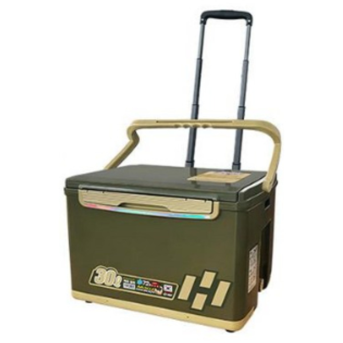 HDF 해동 카리스마 캐리쿨러 30리터 30L 아이스박스 낚시 낚시쿨러, 1개, 30L, 30리터 캐리쿨러 카키BR 227,240원