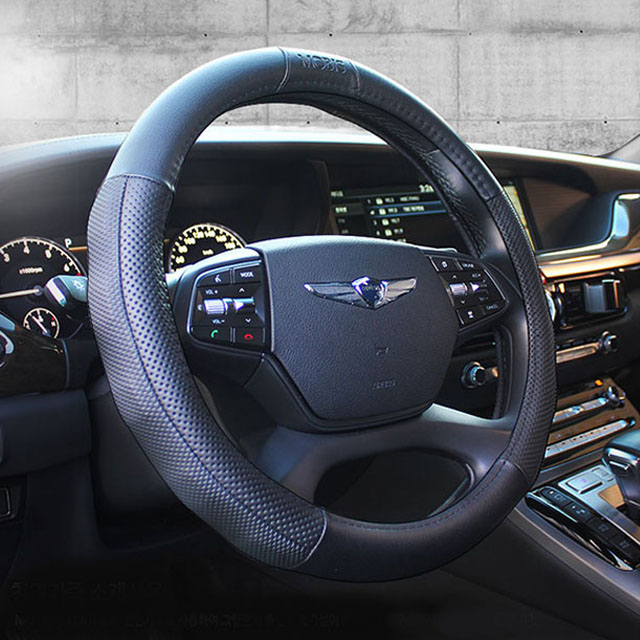 현대포터2더블캡 핸들커버 천연가죽핸들카바 현대모비스 순정핸들커버 고급핸들 370 380mm 공용 31,900원