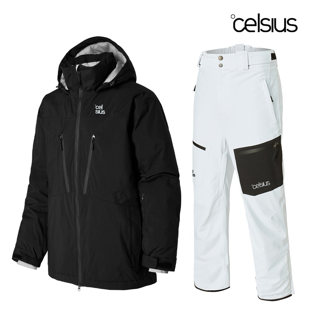 셀시우스 보드복 엑설런트 밴티지 스트레치 카고 세트 화이트 스키복 468,000원