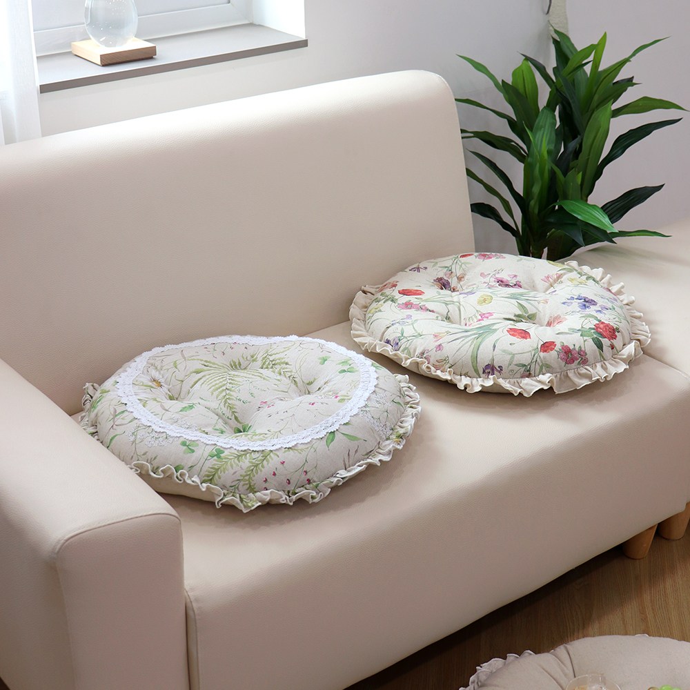 [집에] 순면라미 원방석_2color 46,000원